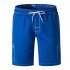 Men Sport Pants Loose fitting Solid colored Multi Pockets Beach Shorts blue XXL