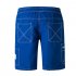 Men Sport Pants Loose fitting Solid colored Multi Pockets Beach Shorts blue XXL