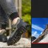 Men Sport Shoes Front Tie Casual Sports Shoes Anti slip Rubber Soles Running Shoes For Outdoor Hiking Travel Khaki 41