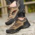 Men Sport Shoes Front Tie Casual Sports Shoes Anti slip Rubber Soles Running Shoes For Outdoor Hiking Travel Khaki 41