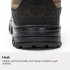 Men Sport Shoes Front Tie Casual Sports Shoes Anti slip Rubber Soles Running Shoes For Outdoor Hiking Travel Khaki 41