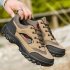 Men Sport Shoes Front Tie Casual Sports Shoes Anti slip Rubber Soles Running Shoes For Outdoor Hiking Travel Khaki 41