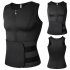 Men Sports Body Shaper Waist Trainer Double Sided Zipper Weight Loss Sauna Suit Slimming Shapewear black S