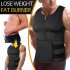 Men Sports Body Shaper Waist Trainer Double Sided Zipper Weight Loss Sauna Suit Slimming Shapewear black M