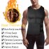 Men Sports Body Shaper Waist Trainer Double Sided Zipper Weight Loss Sauna Suit Slimming Shapewear black XXL