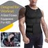 Men Sports Body Shaper Waist Trainer Double Sided Zipper Weight Loss Sauna Suit Slimming Shapewear black XXL