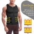 Men Sports Body Shaper Waist Trainer Double Sided Zipper Weight Loss Sauna Suit Slimming Shapewear black XXL
