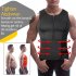 Men Sports Body Shaper Waist Trainer Double Sided Zipper Weight Loss Sauna Suit Slimming Shapewear black XXL