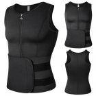 Men Sports Body Shaper Waist Trainer Double Sided Zipper Weight Loss Sauna Suit Slimming Shapewear