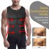 Men Sports Body Shaper Waist Trainer Double Sided Zipper Weight Loss Sauna Suit Slimming Shapewear black XXL