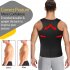 Men Sports Body Shaper Waist Trainer Double Sided Zipper Weight Loss Sauna Suit Slimming Shapewear black XXL