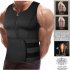 Men Sports Body Shaper Waist Trainer Double Sided Zipper Weight Loss Sauna Suit Slimming Shapewear black XXL