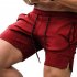 Men Sports Shorts Fashion Solid Color Middle Waist Cargo Pants With Pocket Casual Breathable Zipper Shorts dark gray XXL