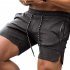 Men Sports Shorts Fashion Solid Color Middle Waist Cargo Pants With Pocket Casual Breathable Zipper Shorts wine red XXL