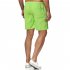 Men Sports Shorts Quick drying Solid color Fitness Pants Beach Casual Cropped Pants grey L