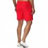 Men Sports Shorts Quick drying Solid color Fitness Pants Beach Casual Cropped Pants grey L