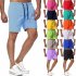 Men Sports Shorts Quick drying Solid color Fitness Pants Beach Casual Cropped Pants grey XXXL