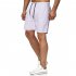 Men Sports Shorts Quick drying Solid color Fitness Pants Beach Casual Cropped Pants grey XXXL