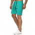 Men Sports Shorts Quick drying Solid color Fitness Pants Beach Casual Cropped Pants grey L