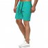 Men Sports Shorts Quick drying Solid color Fitness Pants Beach Casual Cropped Pants blue XL