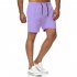Men Sports Shorts Quick drying Solid color Fitness Pants Beach Casual Cropped Pants blue XL