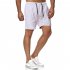 Men Sports Shorts Quick drying Solid color Fitness Pants Beach Casual Cropped Pants blue XXXL