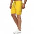 Men Sports Shorts Quick drying Solid color Fitness Pants Beach Casual Cropped Pants blue XXXL