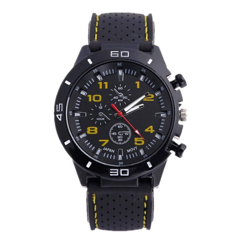 Men Sports Watch Fashion Sports Silicone Quartz Luminous Wrist Watch