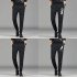 Men Spring And Summer Thin Casual Slim Harem Pants Drawstring Trousers pure black 2XL