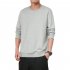 Men Spring Autumn Sweatshirts Casual Fashion Round Collar Coat white XL