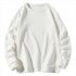 Men Spring Autumn Sweatshirts Casual Fashion Round Collar Coat white XL