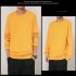 Men Spring Autumn Sweatshirts Casual Fashion Round Collar Coat yellow XL