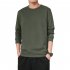 Men Spring Autumn Sweatshirts Casual Fashion Round Collar Coat light grey M