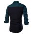 Men Spring and Autumn Casual Personality Fashion Long Sleeve Slim Shirt Tops 2  M