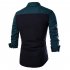 Men Spring and Autumn Casual Personality Fashion Long Sleeve Slim Shirt Tops 2  XL