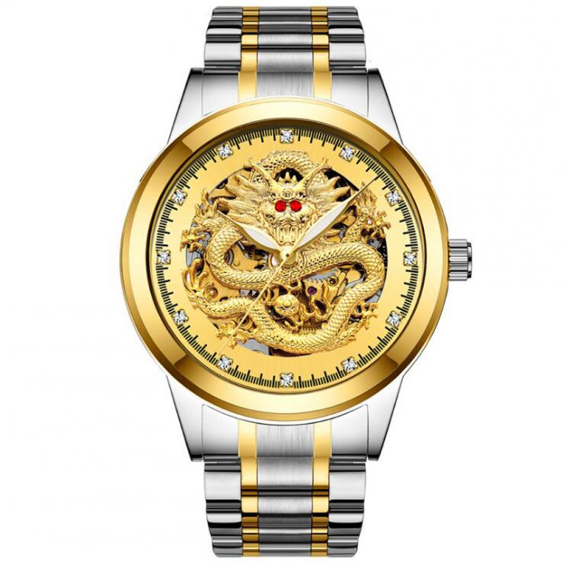 Men Mechanical Watches - Silver Gold
