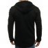 Men Strip Sweater Long Sleeve Casual Hooded Hoodie Outdoor Sports Jacket  gray M