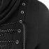 Men Stylish Slim Thermal High Collar Long Sleeve Knitwear Braided Rope Decoration Sweater Tops Stretch Shirt black L