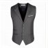 Men Stylish Suit Collar Slim Sleeveless Waistcoat black M
