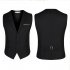 Men Stylish Suit Collar Slim Sleeveless Waistcoat black M