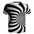 Men Summer Abstract Design 3D Printing Short Sleeve Casual T shirt