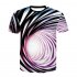 Men Summer Abstract Design 3D Printing Short Sleeve Casual T shirt