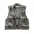 Men Summer Casual Camo Vest Multi pocket Breathable Mesh Hiking Hunting Vest Professional Photography Jacket Grey Camo XL