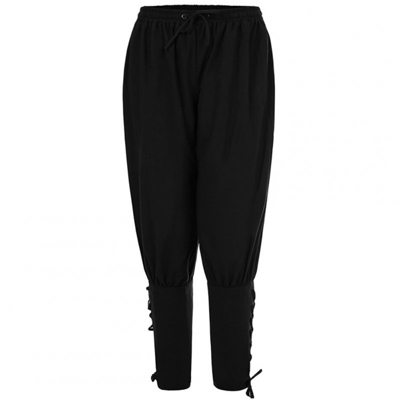 Men Summer Casual Pants Trousers Quick-drying Sports Pants black_M