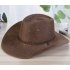 Men Summer Cool Western Cowboy Hat Outdoor Wide Brim Hat   cream coloured