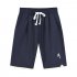 Men Summer Drawstring Shorts Fashion Solid Color Embroidered Large Size Casual Sports Straight Short Pants Khaki M