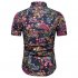 Men Summer Fashion Shirts Short Sleeve Pattern Printing Slim Tops Color M