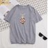 Men Summer Fashion Short sleeved T shirt Round Neckline Loose Printed Cotton Bottoming Top 632 gray 4XL