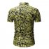 Men Summer Hawaii Digital Printing Short Sleeve T shirt black 3XL