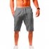 Men Summer Linen Cotton Sports Shorts Breathable Casual Loose Solid Color Straight Pants light blue 4XL